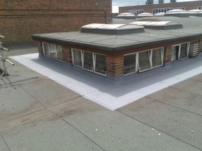 Belzona 3111 (Flexible Membrane) used to seal between main roof, brickwork and window sills Belzona 3111 (Flexible Membrane) used to seal between main roof, brickwork and window sills